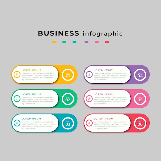 Passaggi timeline infografica modello di progettazione