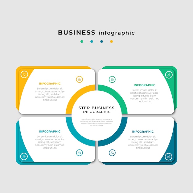 Steps Timeline Infographics Design Template