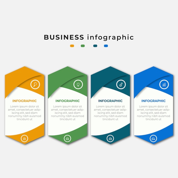 Passaggi timeline infografica modello di progettazione