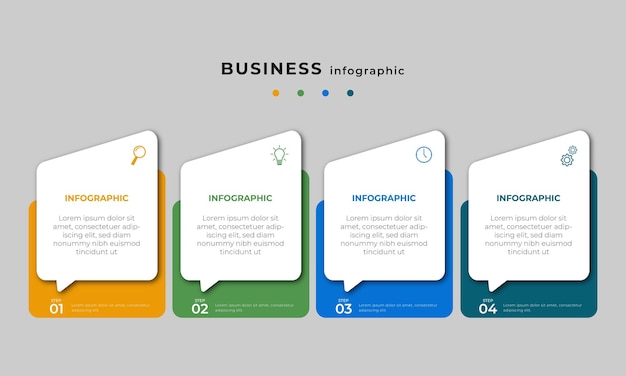 Steps Timeline Infographics Design Template