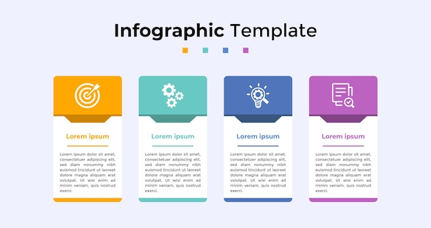 Steps timeline infographics design template