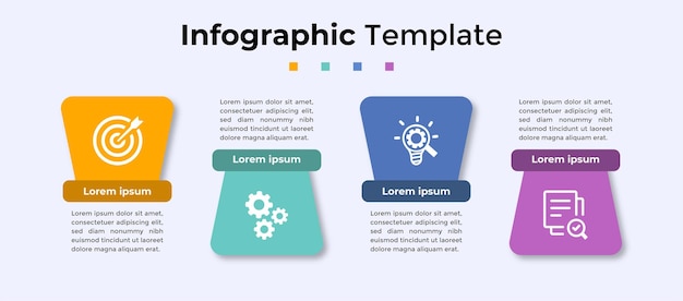 Steps timeline infographics design template