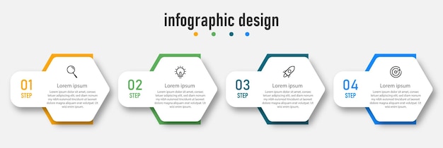 Steps timeline infographics design vector template