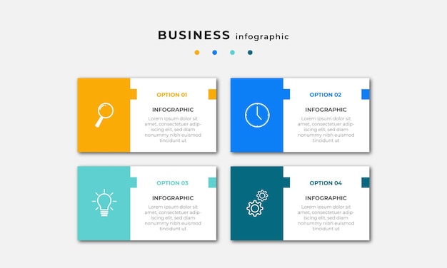 Passaggi timeline infografica modello design