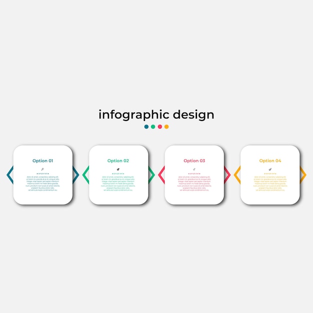 Дизайн шаблона инфографики временной шкалы шагов