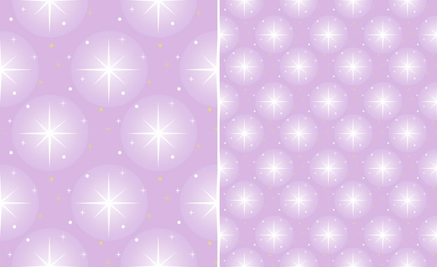 Ster en glitter naadloze patroon illustratie met paarse kleur achtergrond