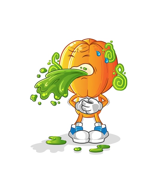 ster fruit hoofd cartoon overgeven. cartoon mascotte vector