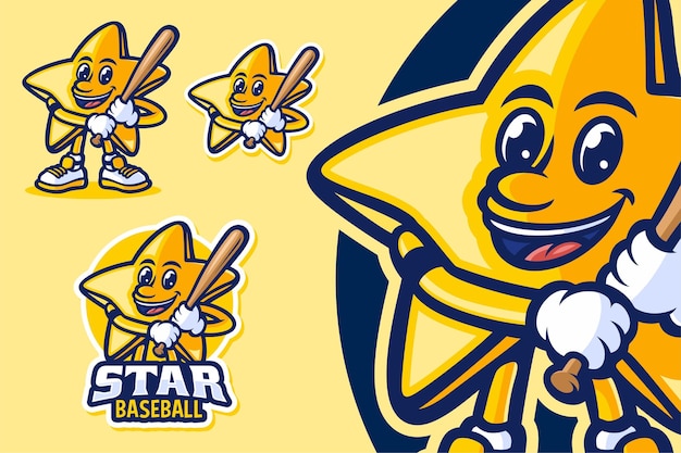 Vector ster honkbal mascotte stock illustratie vector