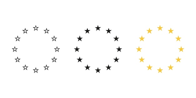 Ster in cirkel vector pictogram Europese Unie vlag symbool EPS 10