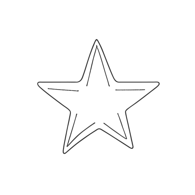 Vector ster vector illustratie lijntekeningen