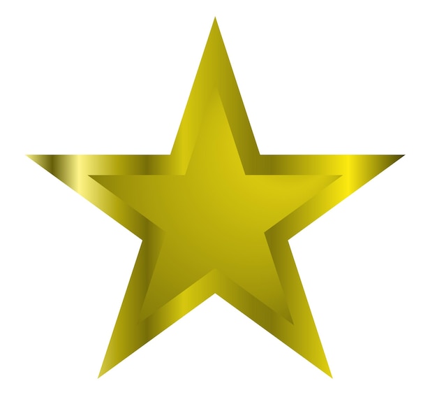 Ster vector pictogram Klassieke geïsoleerde glanzende ster Trendy platte ontwerp Logo illustratie