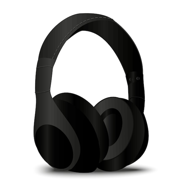 Stereo black headphone