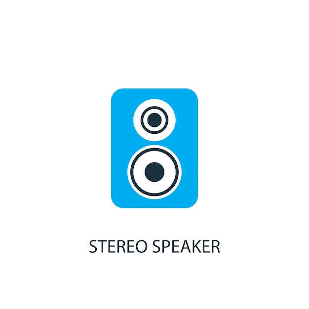 Stereo speaker icon. Logo element illustration. Stereo speaker symbol design from 2 colored collection. Simple Stereo speaker concept. Can be used in web and mobile.