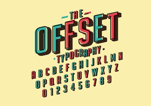 Vector stereoscopic letter font design vector