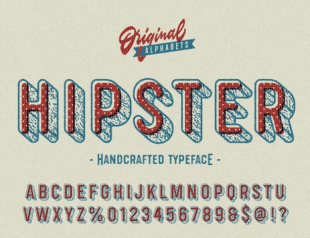 Vector stereoscopic letter font design vector