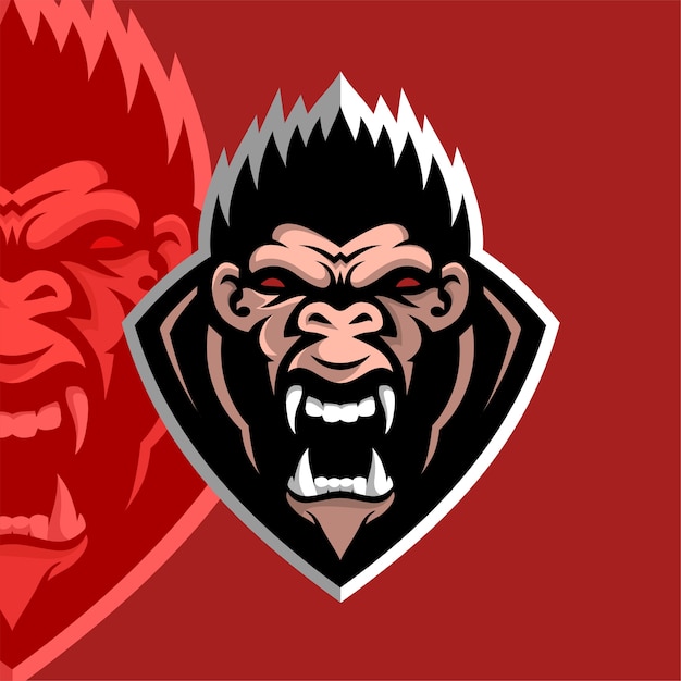 Vector sterk gorilla-logo