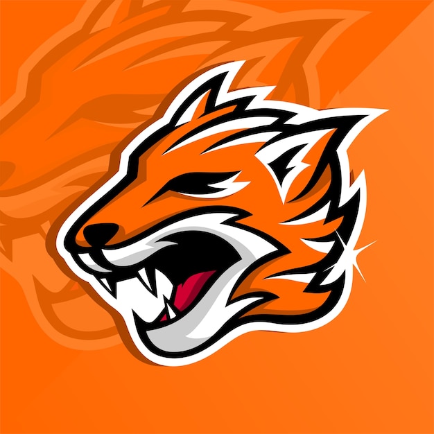 Vector sterk tiger esport-logo