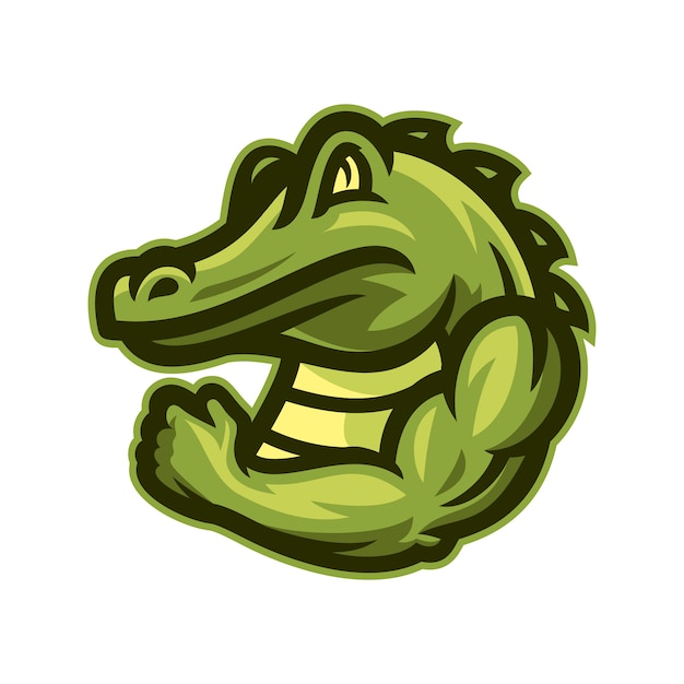 Sterke krokodil mascotte logo vector