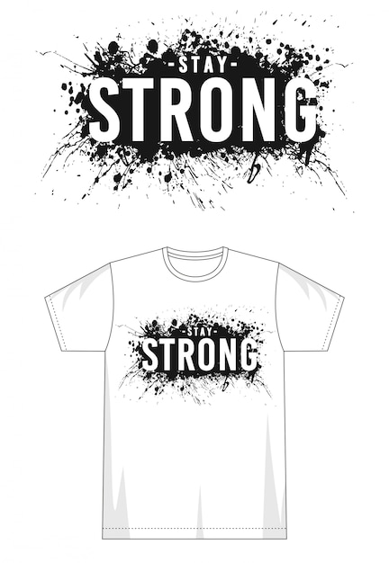 sterke typografie voor print t-shirt