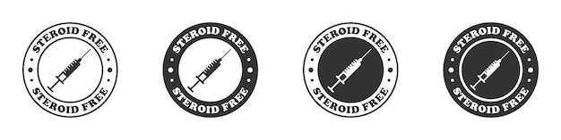 Steroïde gratis icon set Vector illustratie
