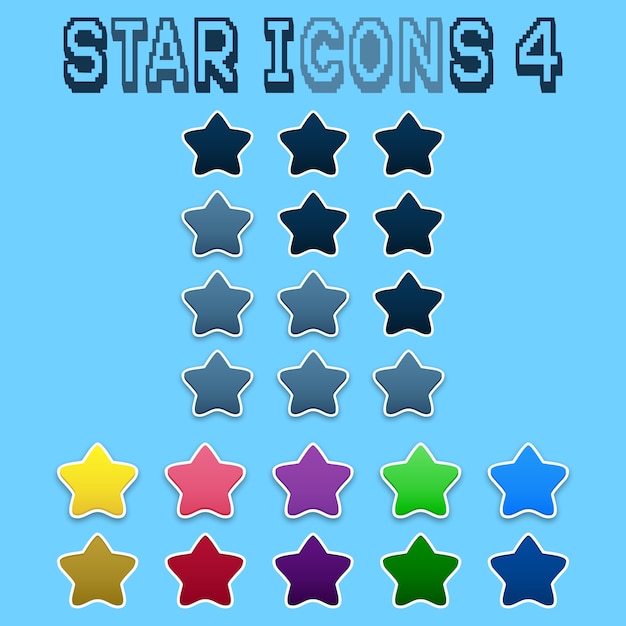 Vector sterpictogrammen 4 game-item