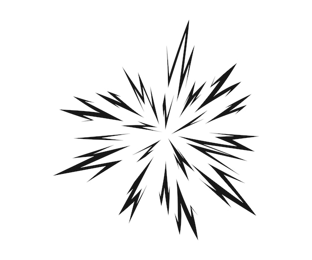 Sterre-explosie in mango-stijl Grote explosie van bomenergie Abstracte flits in stripboek-stijl Anime Vector-illustratie