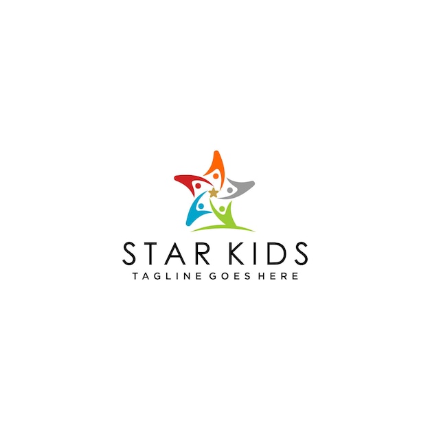 Sterren kinderen logo ontwerp