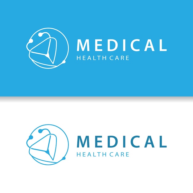 Stethoscoop Logo Simple Line Model Gezondheidszorg Logo Ontwerp voor zakelijke merken Illustratie Template
