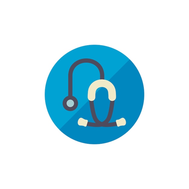 Stethoscope flat vector icon. medical pictogram minimal style.