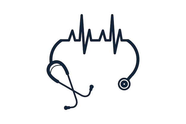 Vector stethoscope heartbeat vector illustration heartbeat monitoring with stethoscope graphic medical