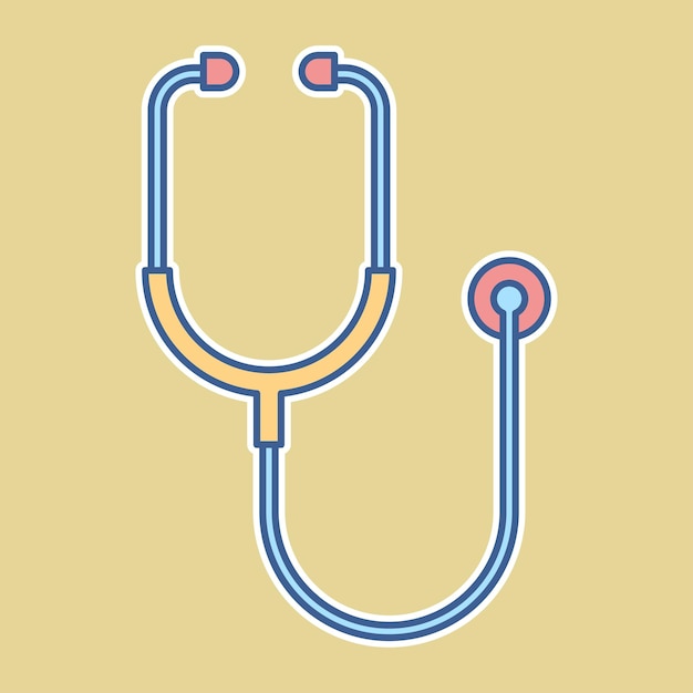 Stethoscope icon vector on trendy design