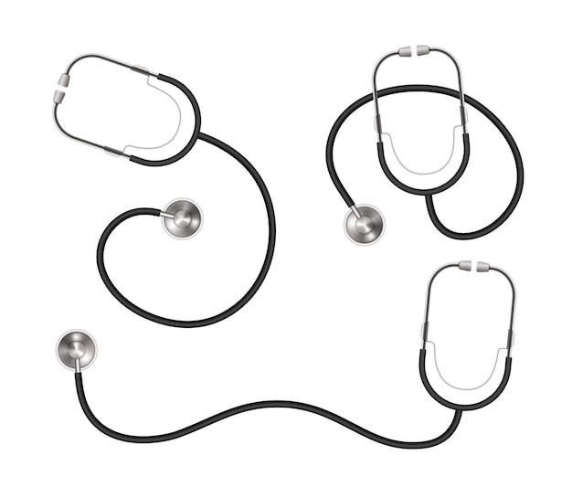 stethoscope or phonendoscope clipart isolated on white backgroundx9