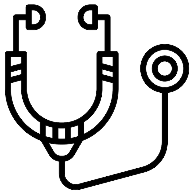 Vector stethoscope vector icon illustration of medicine i iconset