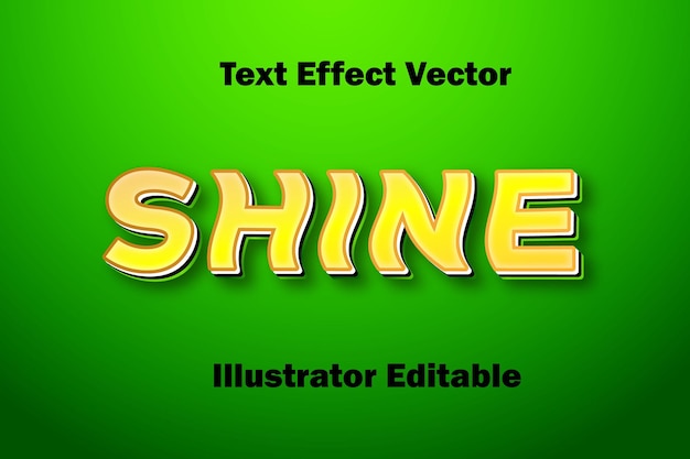 SText effect illustrator editable