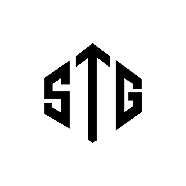 STG letter logo ontwerp met veelhoek vorm STG veelhoek en kubus vorm logo ontwerp STG zeshoek vector logo sjabloon witte en zwarte kleuren STG monogram bedrijf en vastgoed logo