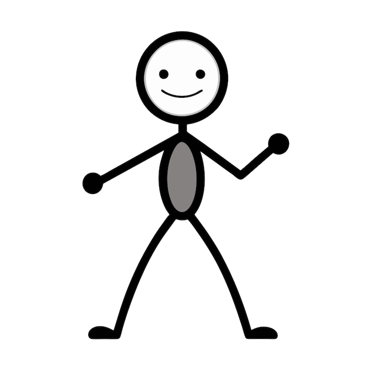 Vector a stick characters cartoon vector