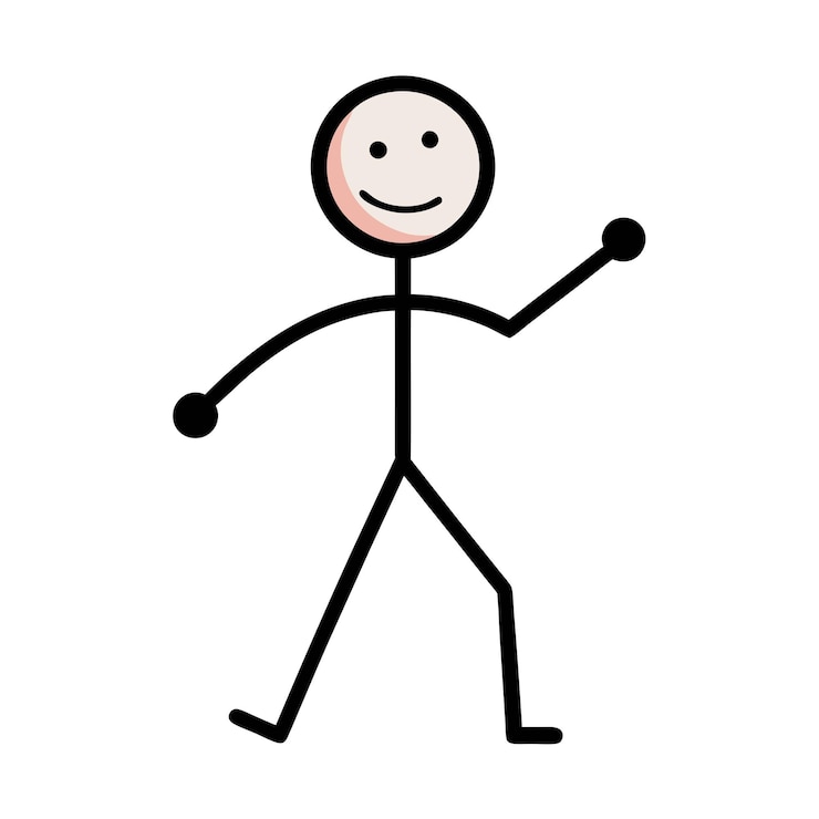 Vector a stick characters cartoon vector