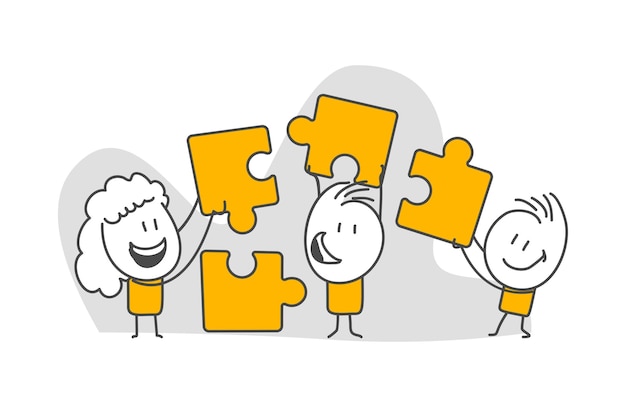 stick figures business partnership concept