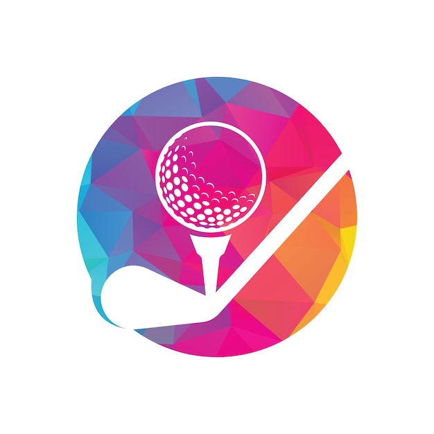 Stick golf logo design vector template Golf Logo designs Golf Sport Silhouette Logo Design