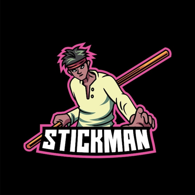 Логотип талисмана stick man