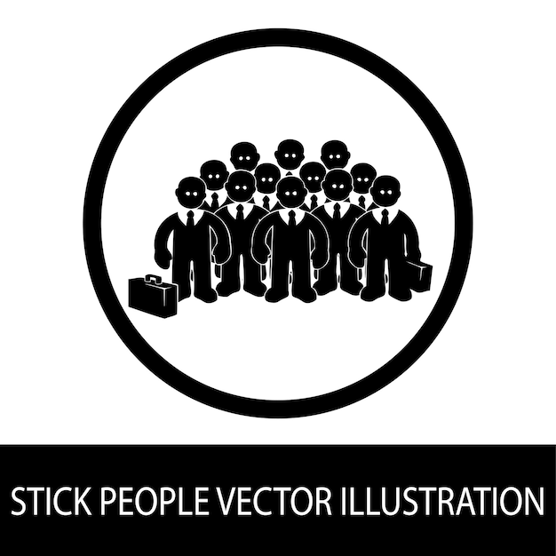 Stick mensen vector illustratie ontwerpen