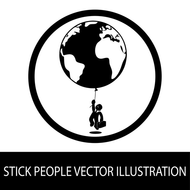 Stick mensen vector illustratie ontwerpen