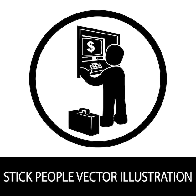 Stick mensen vector illustratie ontwerpen