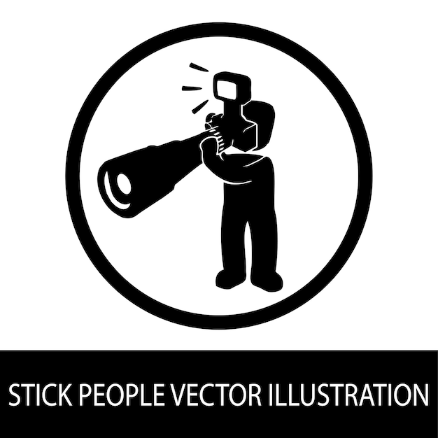 Vector stick mensen vector illustratie ontwerpen