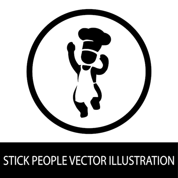 Vector stick mensen vector illustratie ontwerpen