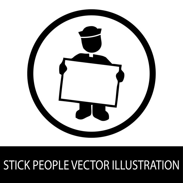 Vector stick mensen vector illustratie ontwerpen