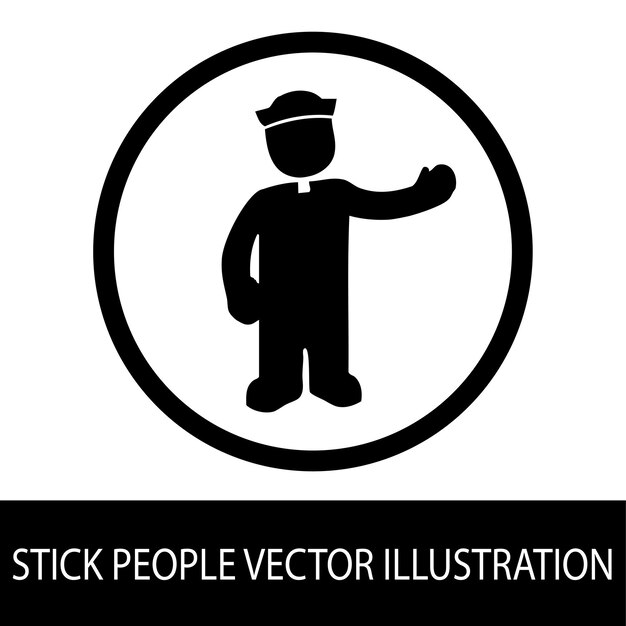 Vector stick mensen vector illustratie ontwerpen