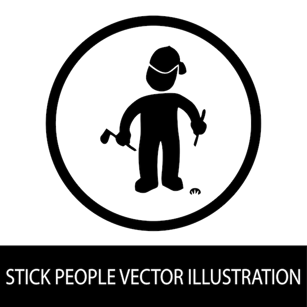 Vector stick mensen vector illustratie ontwerpen