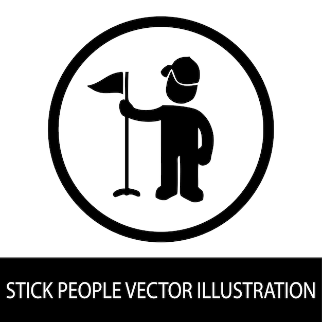 Vector stick mensen vector illustratie ontwerpen