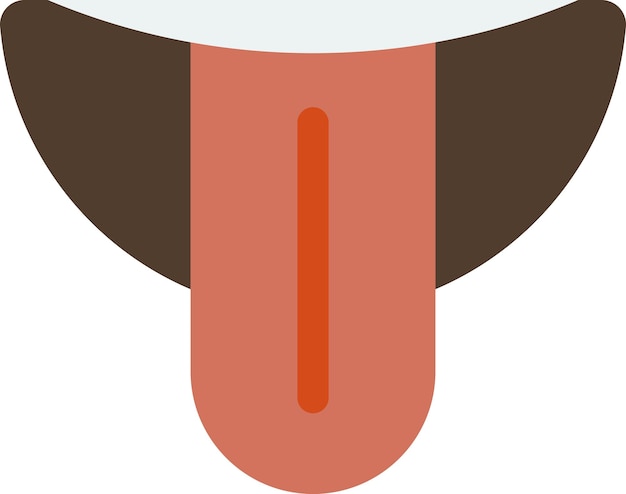 Stick out tongue illustration in minimal style